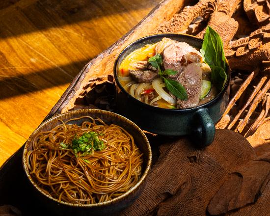 Tranches de Magret de canard au curry et lait de coco